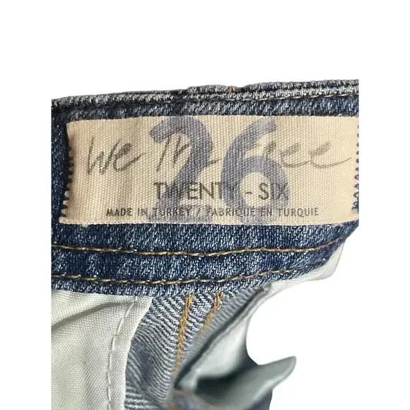 We The Free Free People Avenue Denim Faded Blue Cargo Mini Skirt Women's Size 26 - Picture 4 of 5